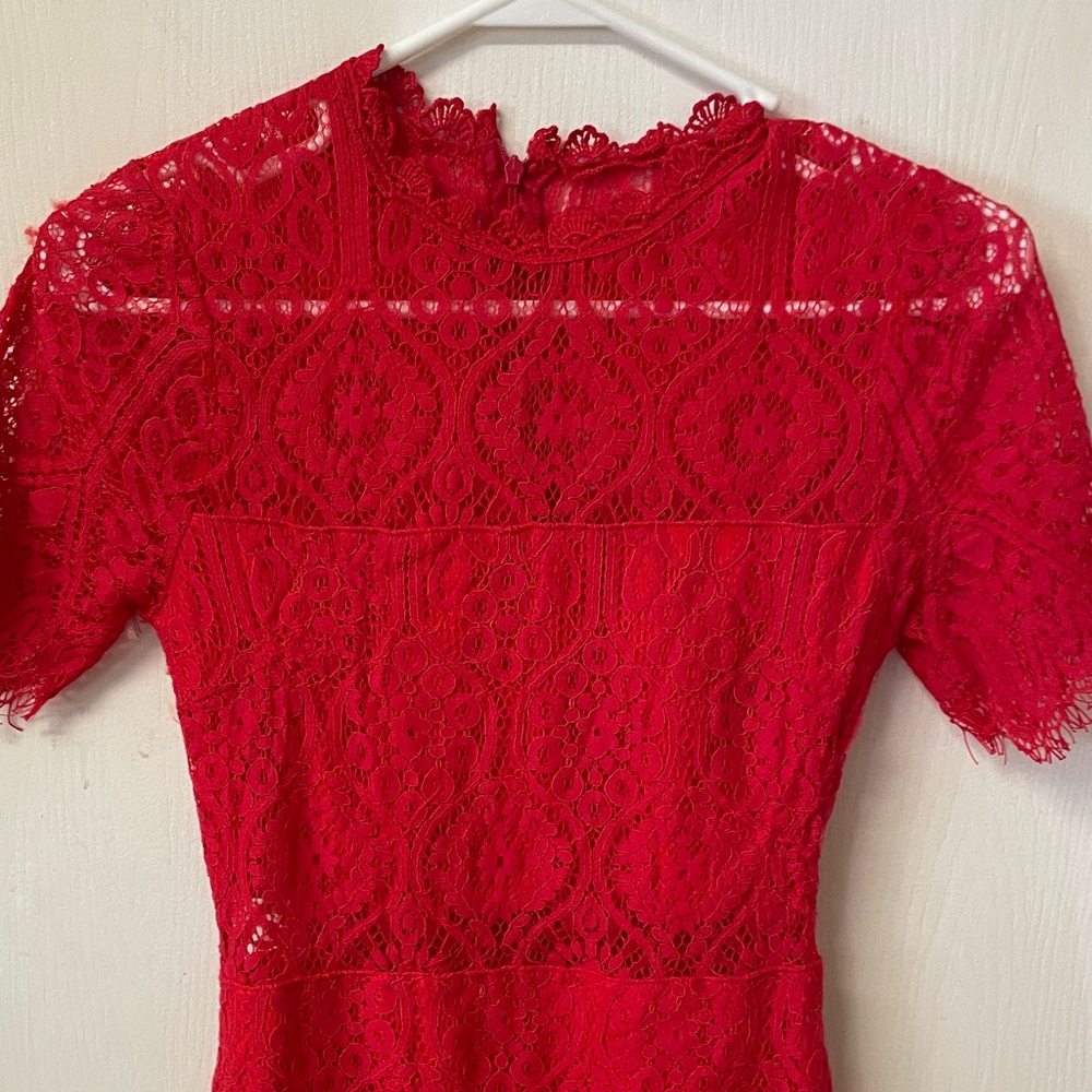 Vintage Red Lace Dress